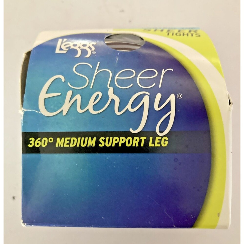 L'eggs Sheer Energy Control Top Tights Size B - Medium Navy 360° Med Support